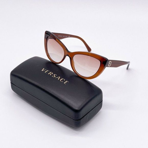 Versace Brown Cat Eye Sunglasses - Picture 2 of 6